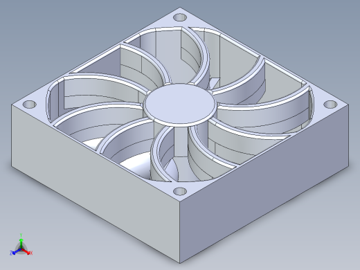 solidworks 压力通风机正等轴测缩略图