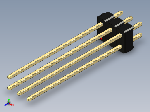 彩色公头100mil（2.54mm）系列-DS1021_black_2x03p_100mil_Type43_rev1.0