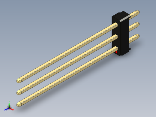 彩色公头100mil（2.54mm）系列-DS1021_black_3x01p_100mil_Type43_rev1.0