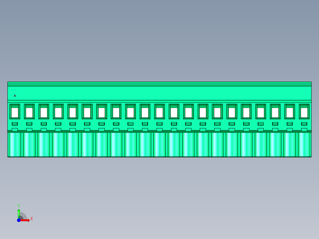 DEGSON 2EDG 系列 5.0mm 可插拔接线端子组-2EDGKB-5.0-21P-14-00AH前视图
