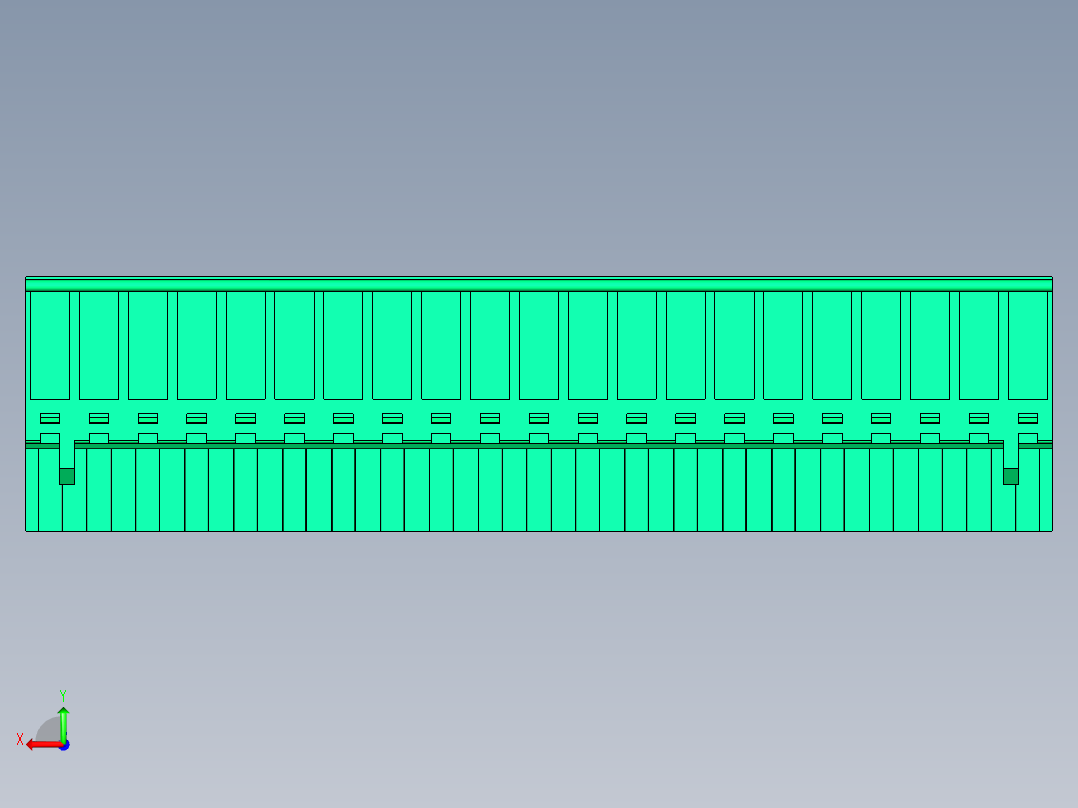 DEGSON 2EDG 系列 5.0mm 可插拔接线端子组-2EDGKB-5.0-21P-14-00AH后视图