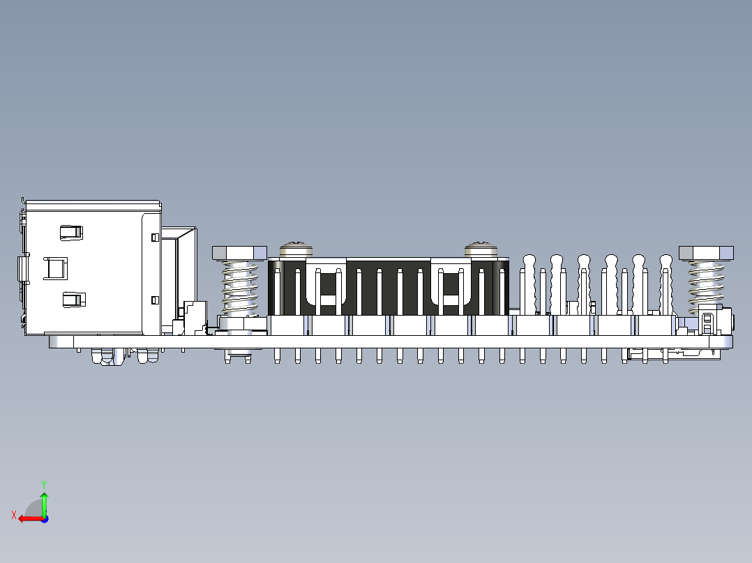 Raspberry Pi5 带主动散热风扇的套装后视图