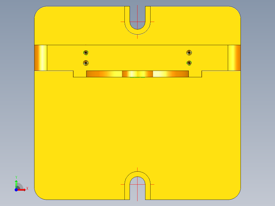 连杆盖钻孔夹具（CAD图+UG三维）前视图