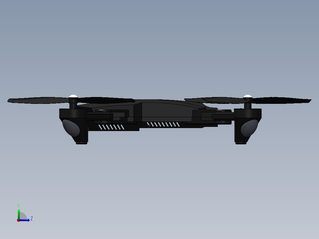 低空四轴无人机左视图