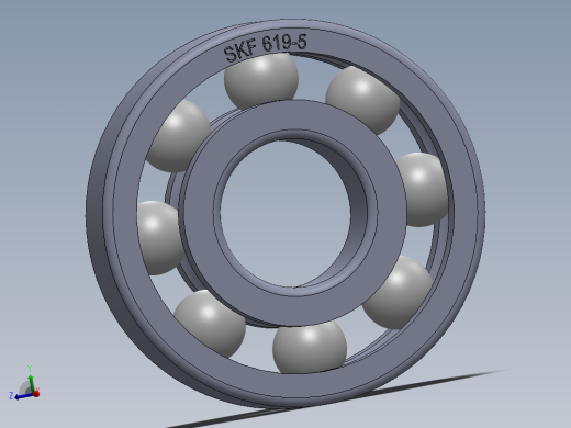 滚珠轴承-SKF BALL BEARING 619-5 5x13x4