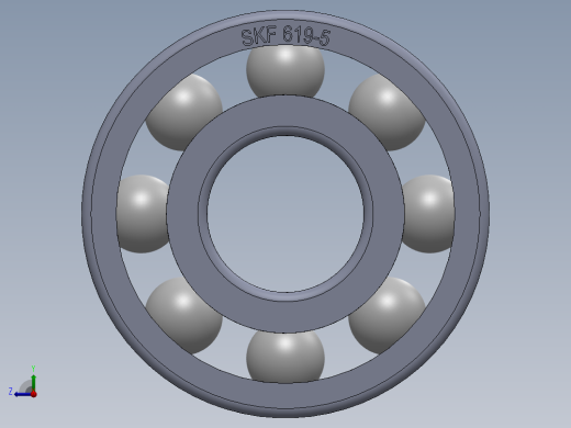 滚珠轴承-SKF BALL BEARING 619-5 5x13x4右视缩略图