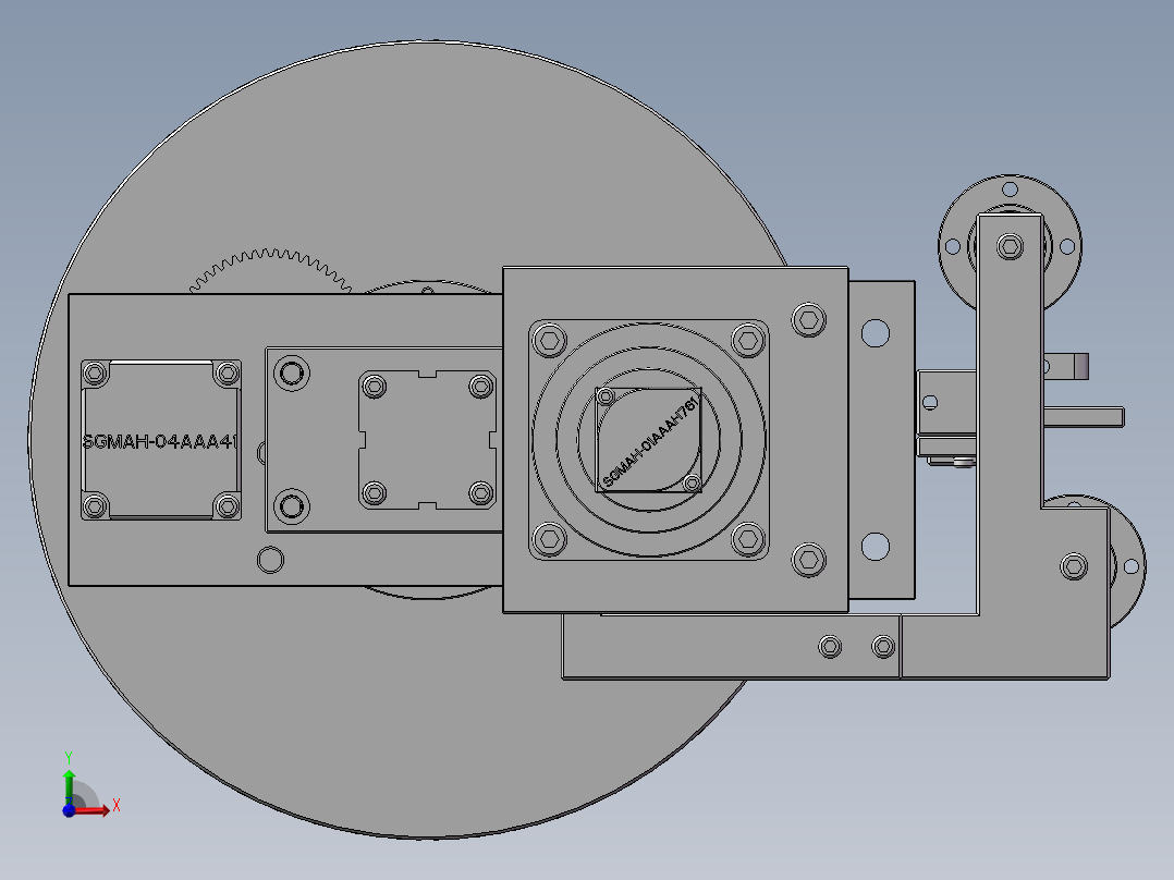 自动卷绕机构前视图
