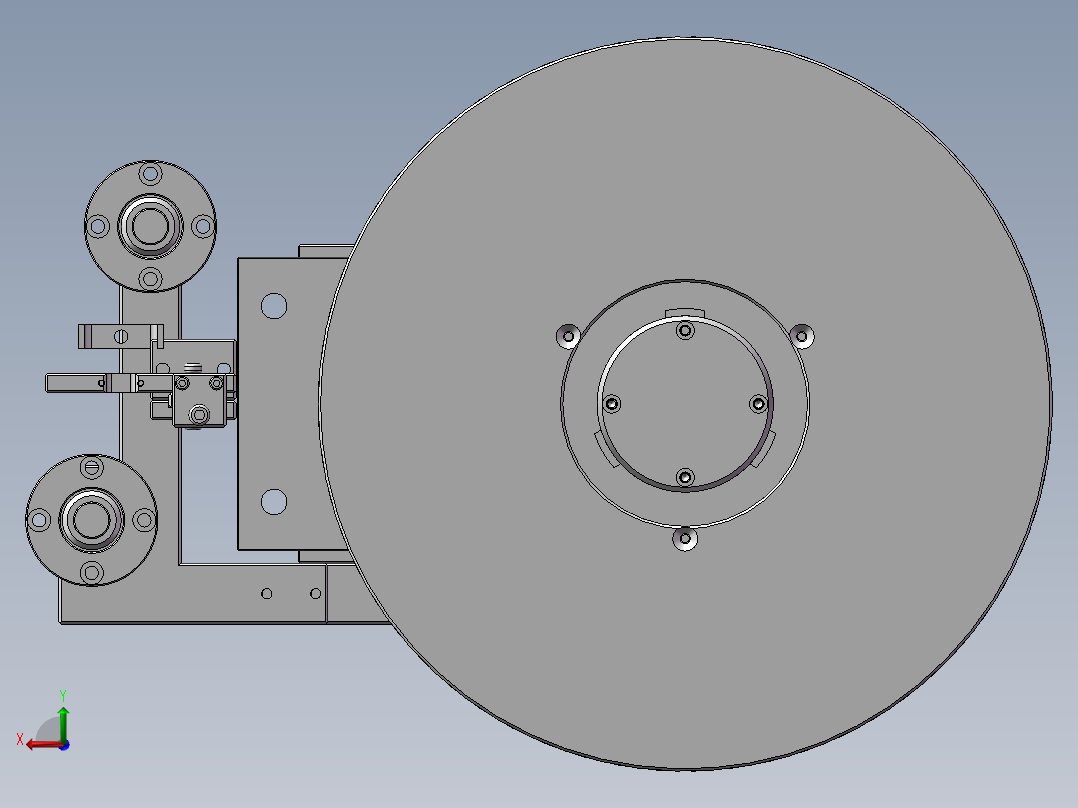 自动卷绕机构后视图
