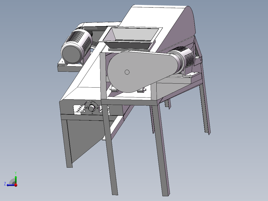 玉米剥皮脱粒机822691右视图