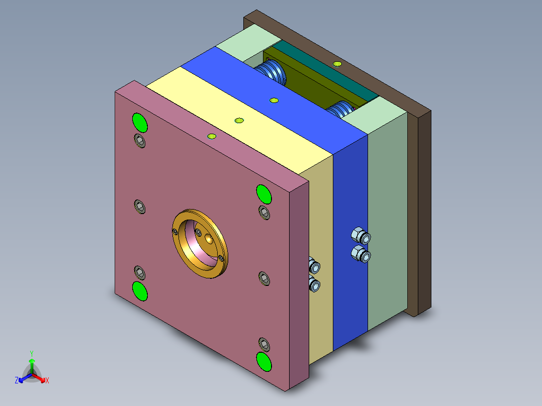电动盖板正等轴测图
