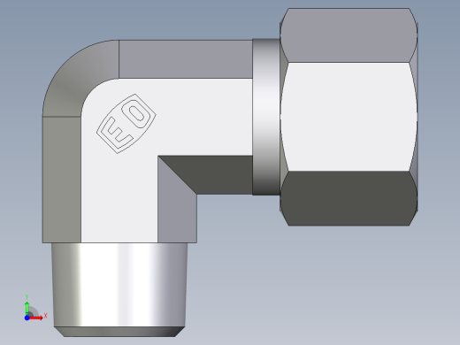 卡套式工业通用硬管接头EO_Male_stud_elbow_WE12SR71前视缩略图