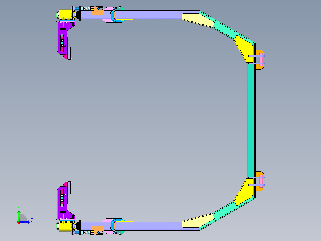 高架车身托架 (VBC) 左视图