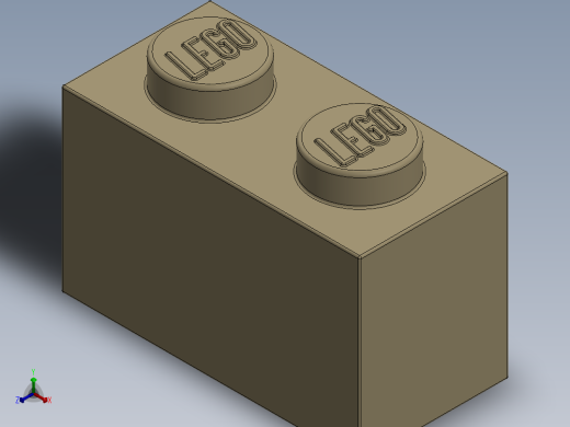 乐高套装 4421基本积木-4109995 - 3004 Brick Yellow -Tan Brick 1 x 2.SLDPRT