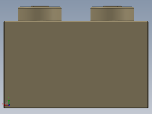 乐高套装 4421基本积木-4109995 - 3004 Brick Yellow -Tan Brick 1 x 2.SLDPRT后视缩略图