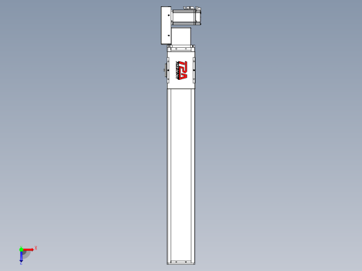 同步带全封闭直线模组TPA-HCB-110D-90-L650-MR-C-P40-N3俯视缩略图