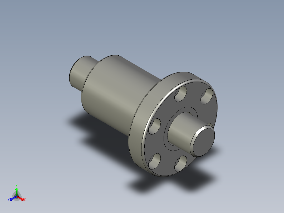 山云日尚SYS滚珠丝杠SFI1605.stp正等轴测图