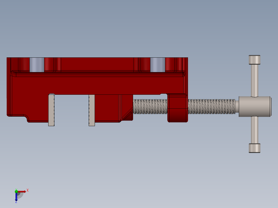 机器虎钳俯视图