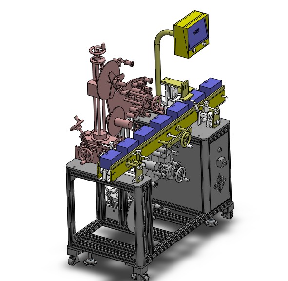 全自动纸盒贴标机 3D图纸 非标自动化设备3D图纸3D模型