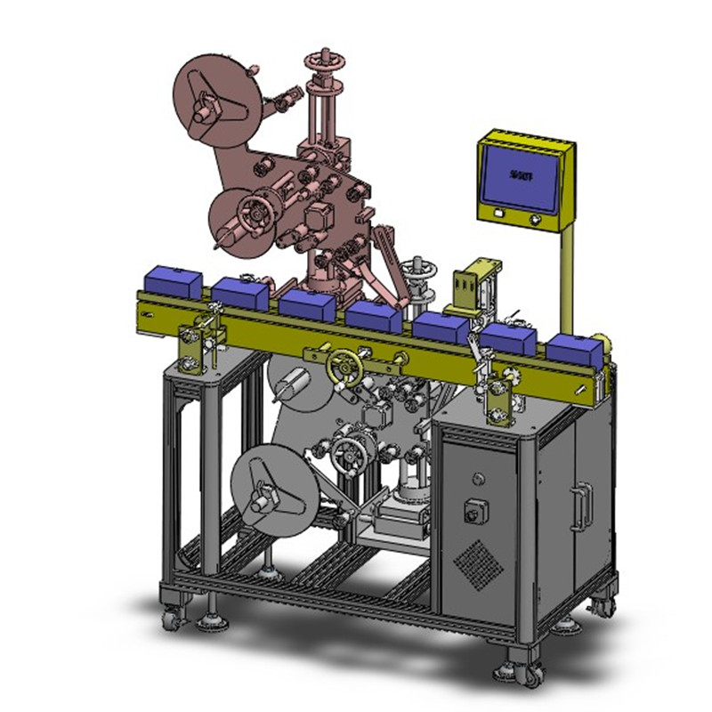 全自动纸盒贴标机 3D图纸 非标自动化设备3D图纸3D模型