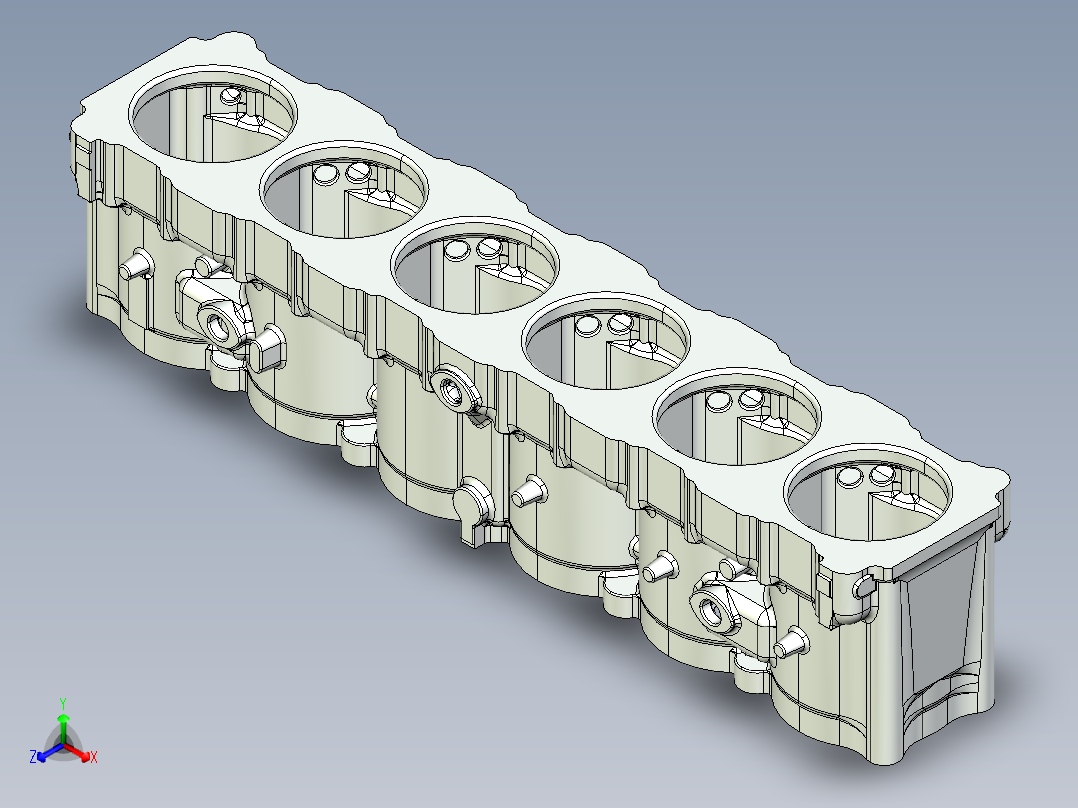 铸造的Packard V-1650-7 梅林发动机缸体