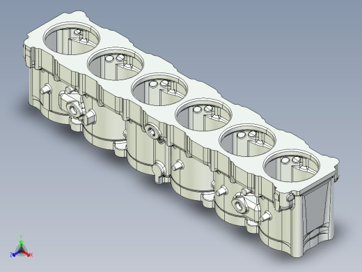 铸造的Packard V-1650-7 梅林发动机缸体