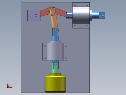 S4 直行变垂直直行机构前视缩略图
