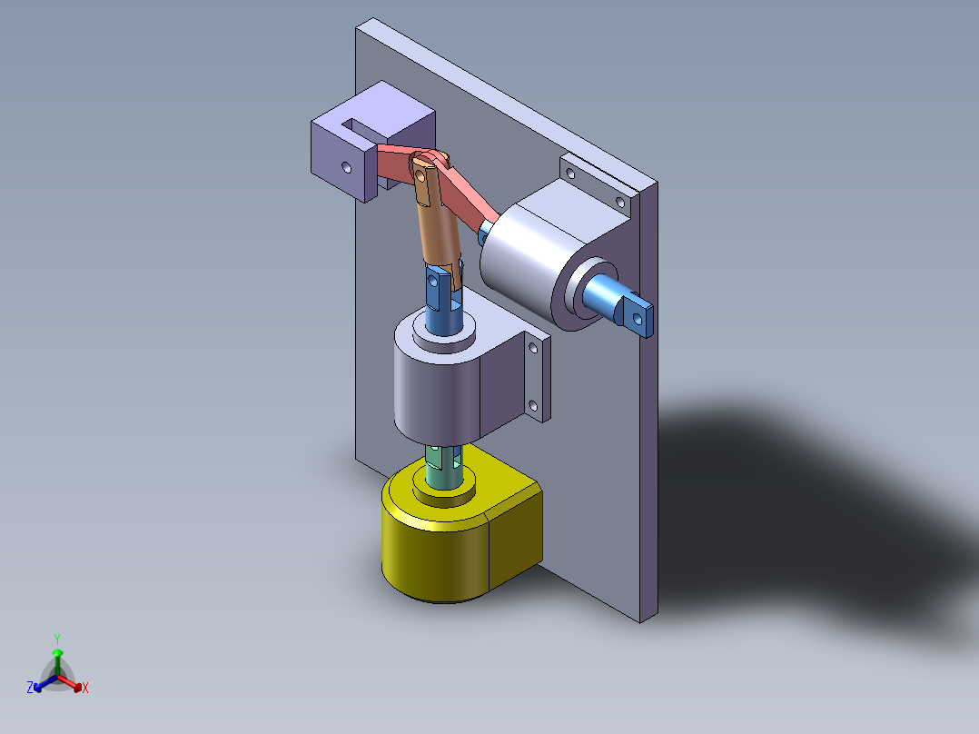 S4 直行变垂直直行机构正等轴测图