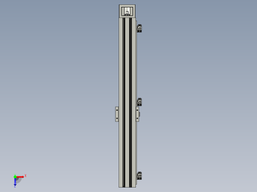 直线模组LHK60C-600A1-F0CS2设计图纸俯视缩略图