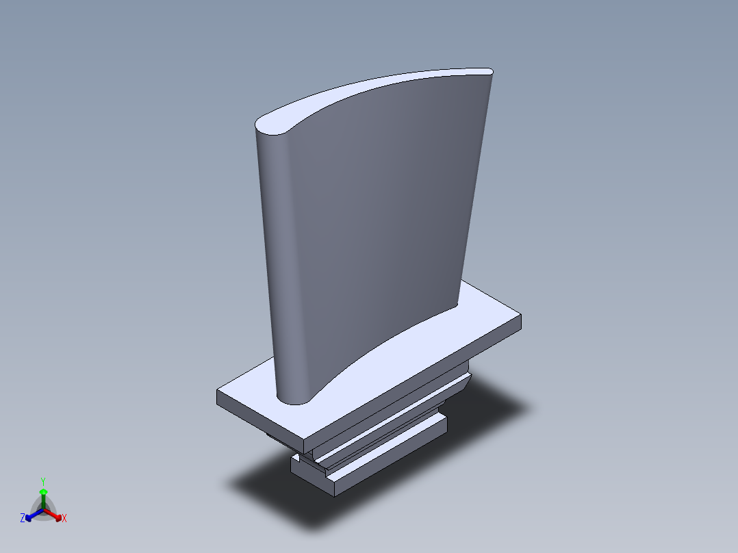 涡轮 叶片 涡扇 (20)正等轴测图