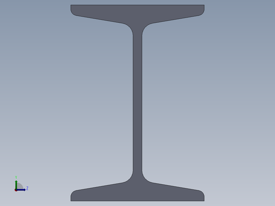 GBT706热轧型钢3D模型左视图