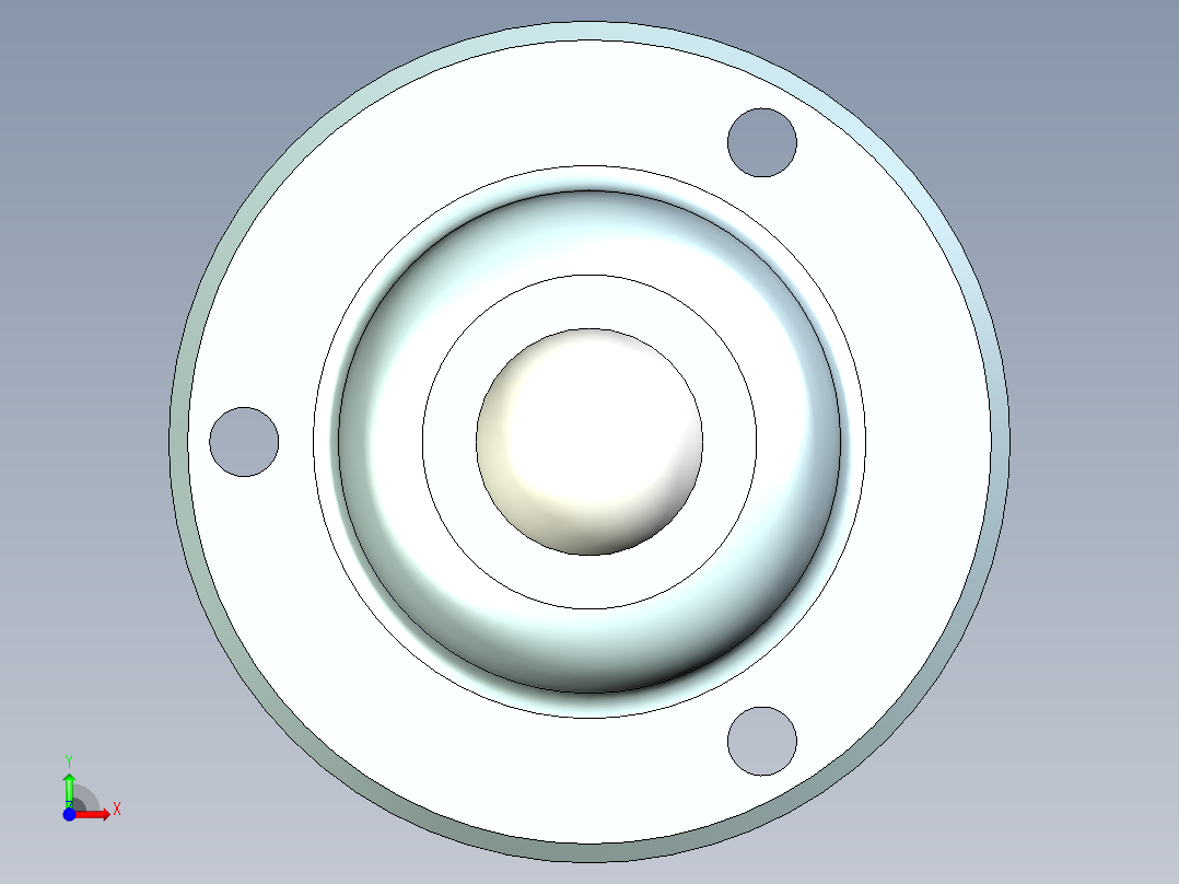 萬向滾珠57-3D多系列多零件图纸模型前视图