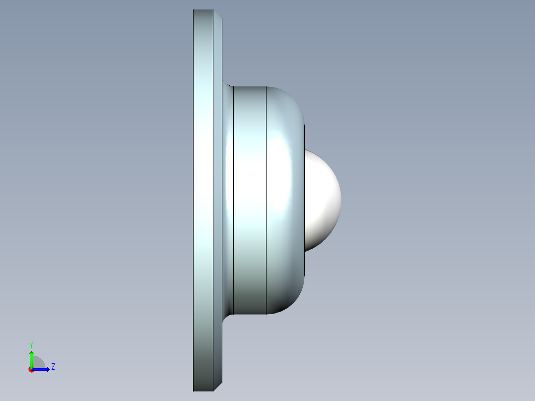 萬向滾珠57-3D多系列多零件图纸模型左视图