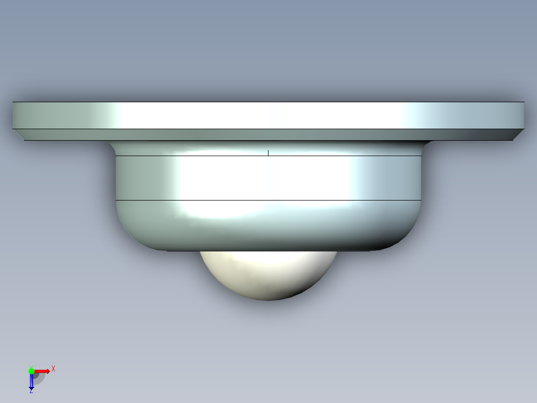 萬向滾珠57-3D多系列多零件图纸模型俯视图