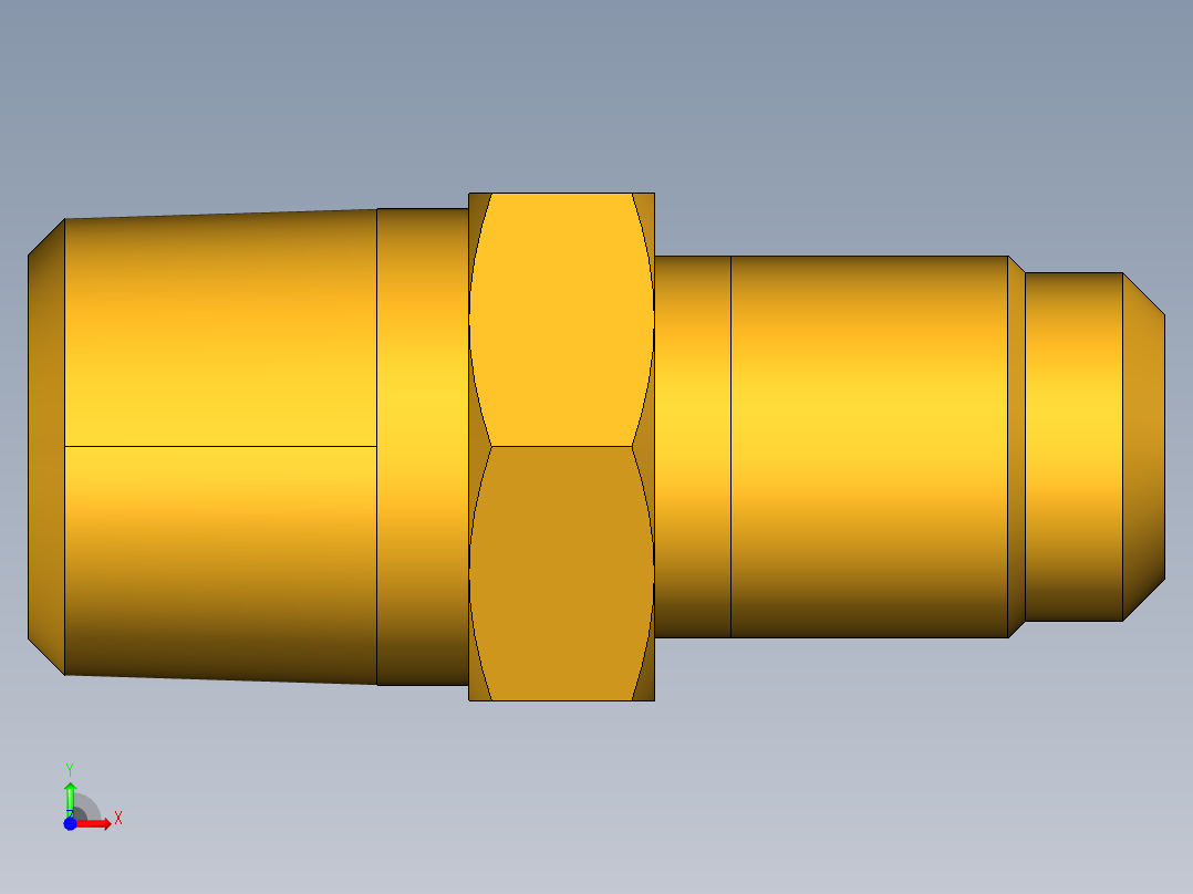 扩口式工业通用硬管接头Male Connector 48F-3-2前视图