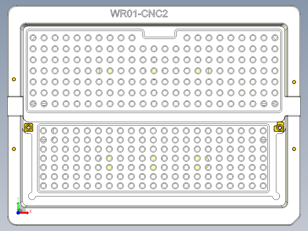 WR01-笔记本CNC工装夹具三维模型CNC2-0112前视图