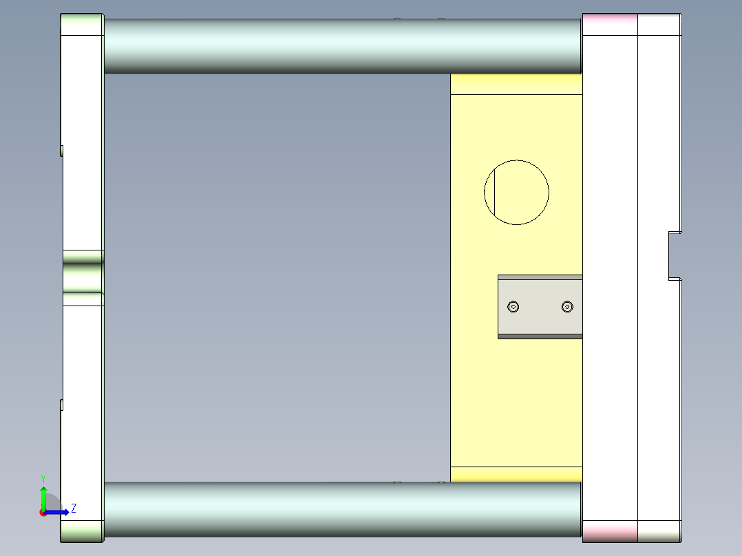 WR01-笔记本CNC工装夹具三维模型CNC2-0112左视图