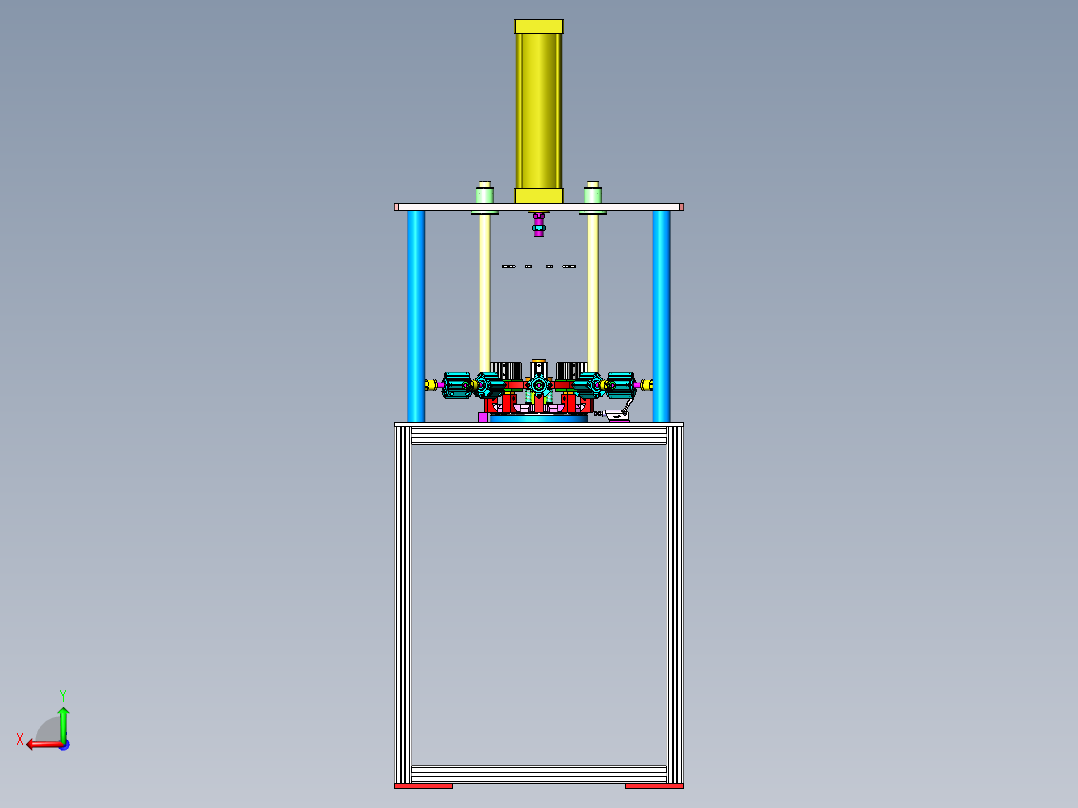 全自动压扣机（sw18可编辑+工程图）后视图