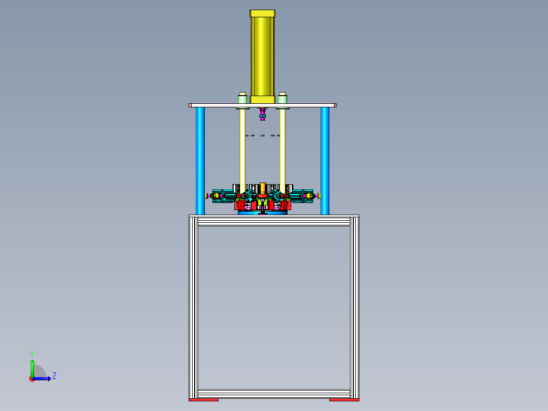 全自动压扣机（sw18可编辑+工程图）左视图