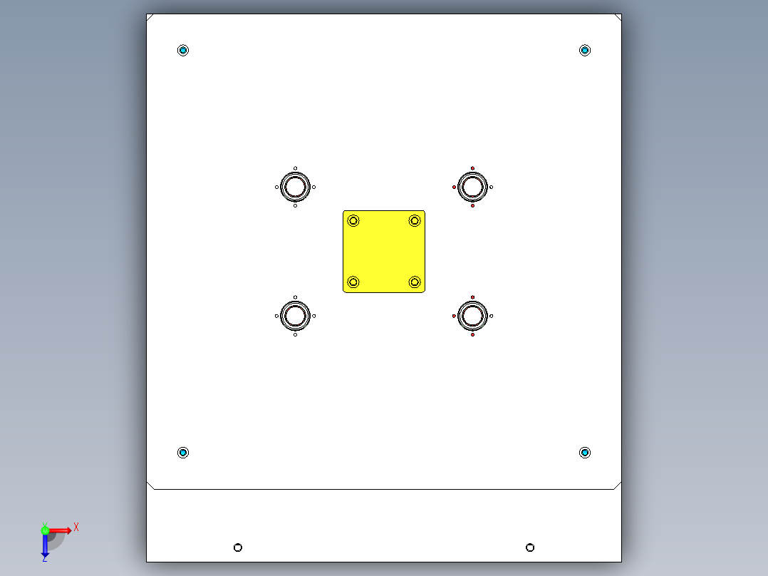 全自动压扣机（sw18可编辑+工程图）俯视图