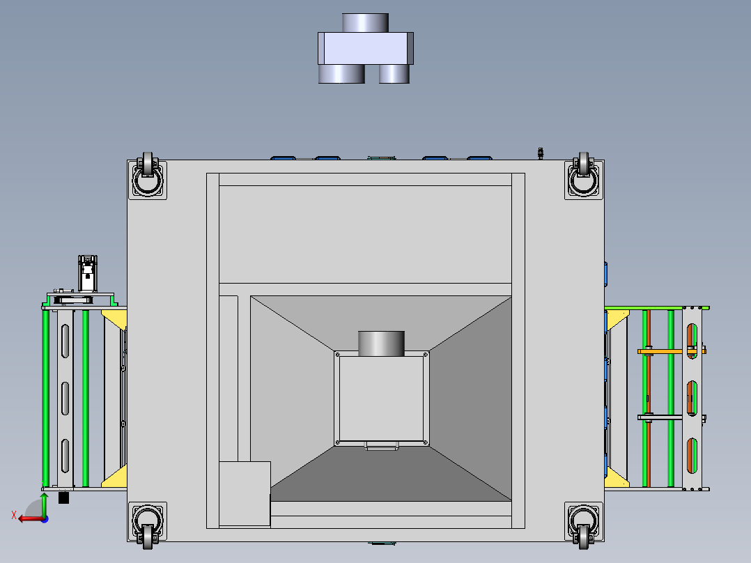 激光切割机GN750-550（sw20可编辑+cad）后视图