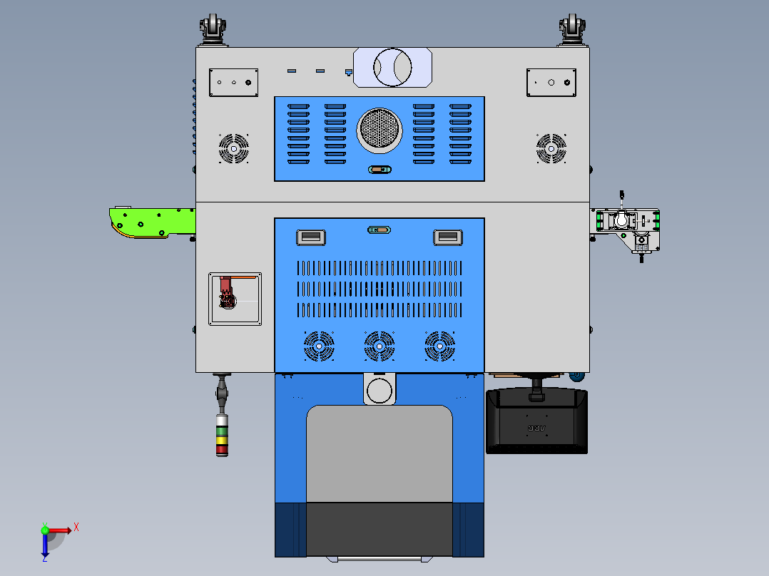 激光切割机GN750-550（sw20可编辑+cad）俯视图