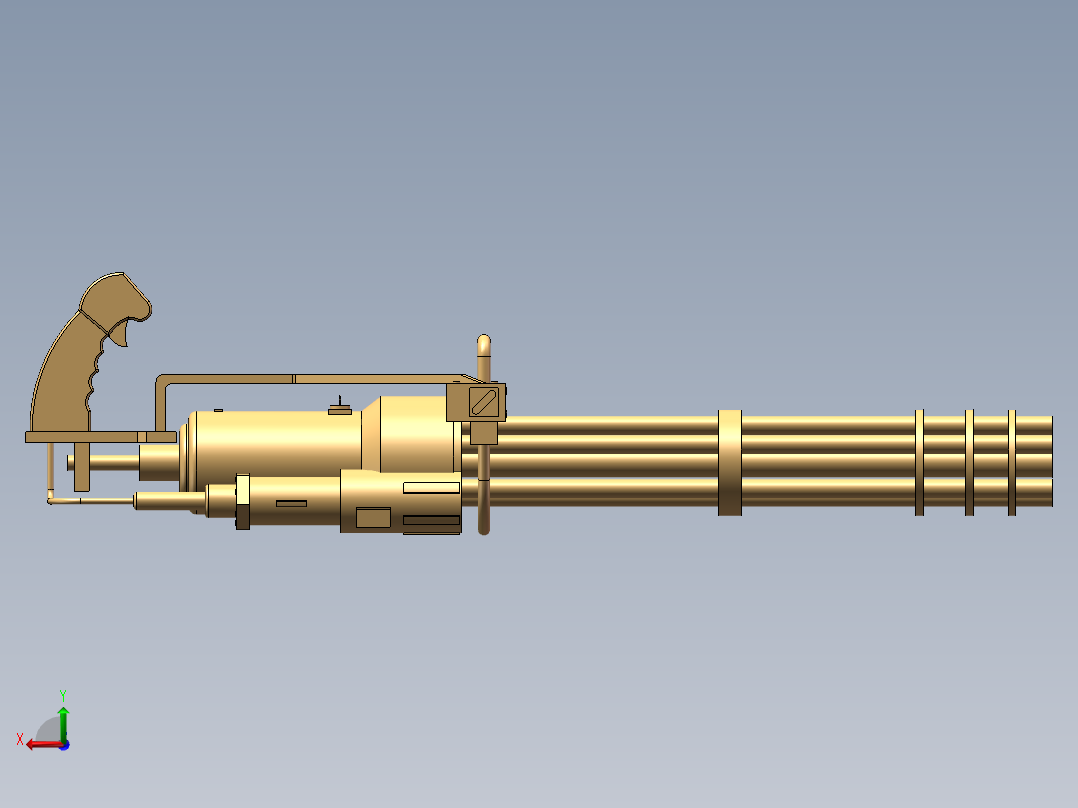 黄金加特林后视图