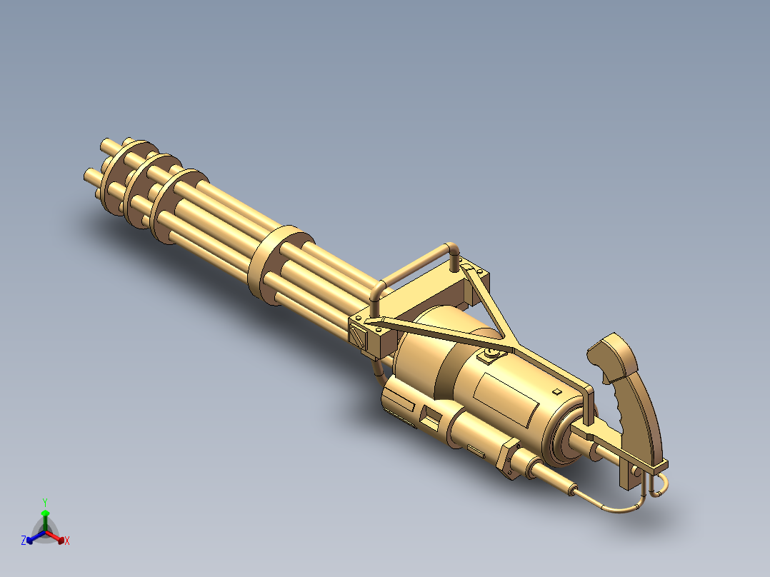 黄金加特林正等轴测图