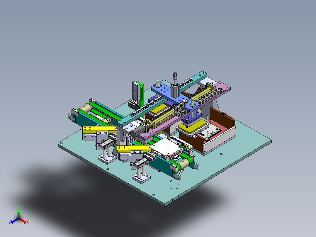 LCA-40 智能门锁锁芯自动组装机正等轴测图