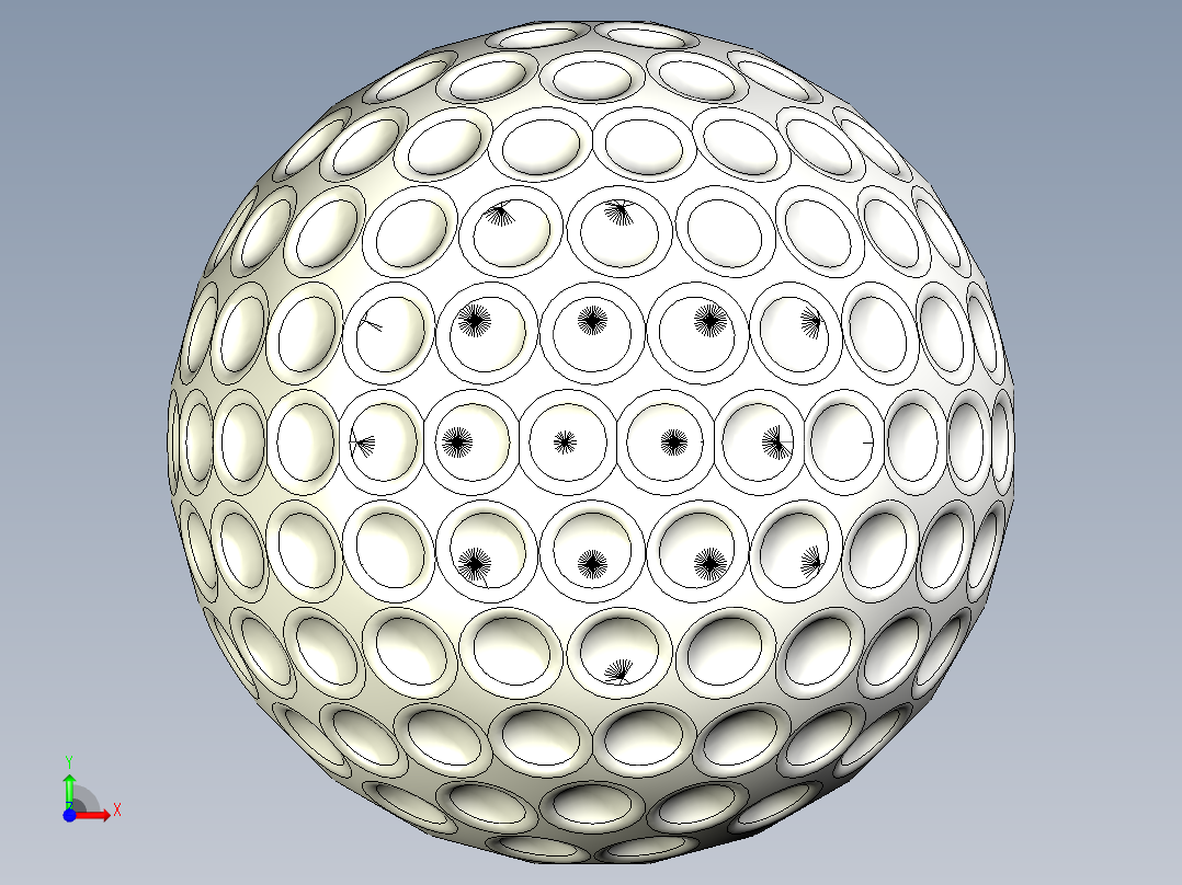 高尔夫球、高尔夫球小车、高尔夫球装备golf-ball-3d-model SW IGS.zip前视图