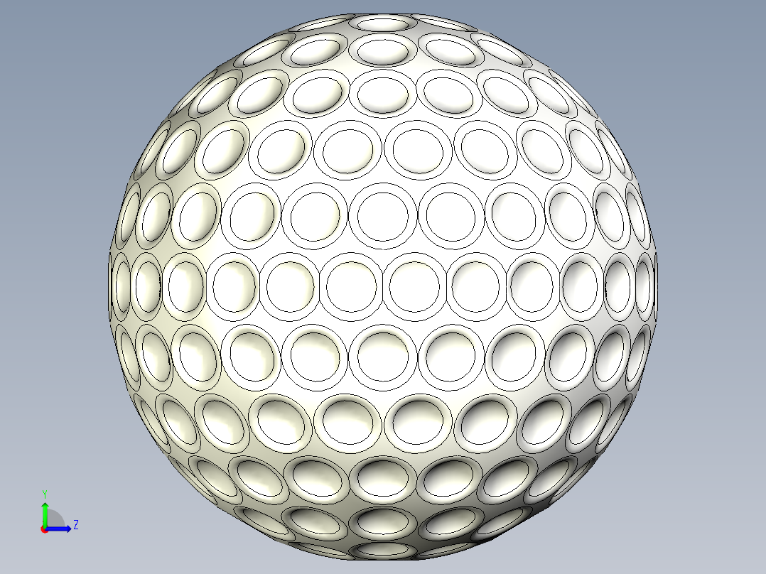 高尔夫球、高尔夫球小车、高尔夫球装备golf-ball-3d-model SW IGS.zip左视图