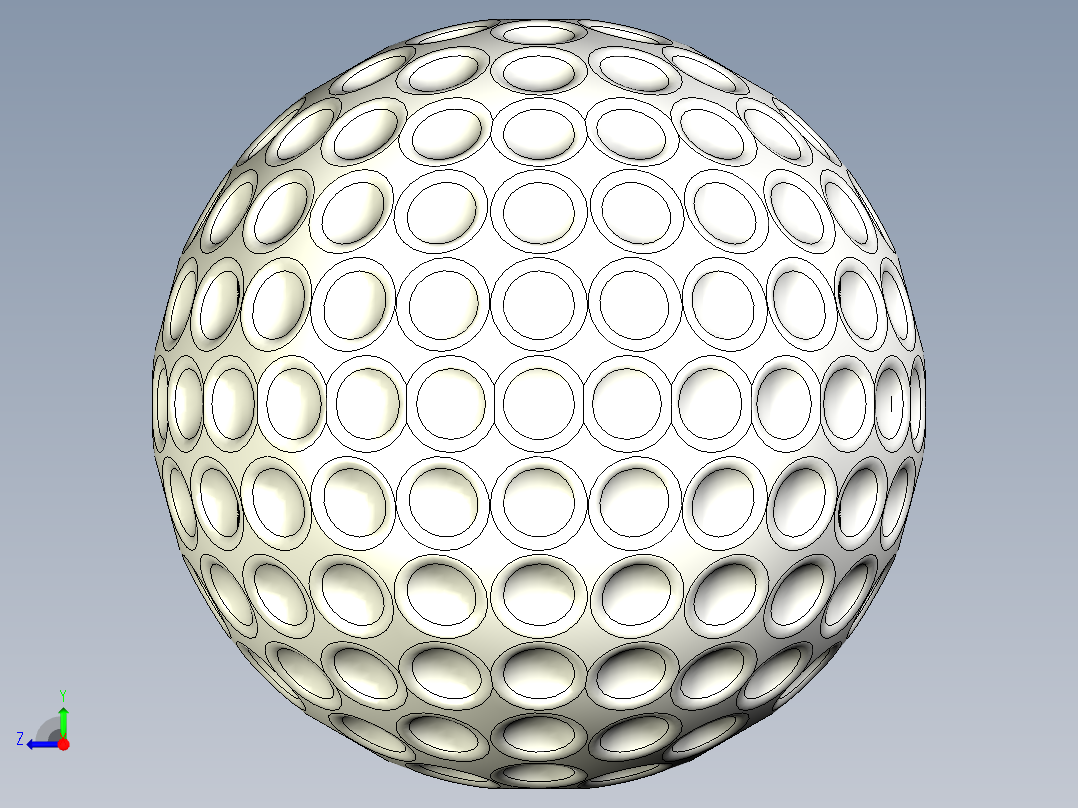 高尔夫球、高尔夫球小车、高尔夫球装备golf-ball-3d-model SW IGS.zip右视图