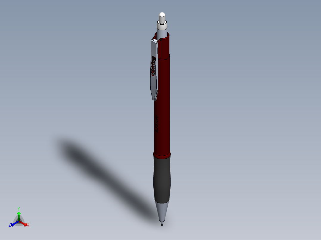 笔、中性笔、铅笔(34)正等轴测图