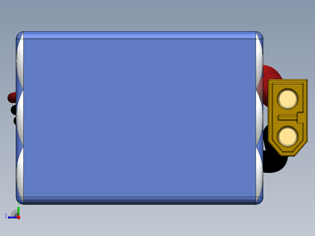 电池仓、电池(33)右视图