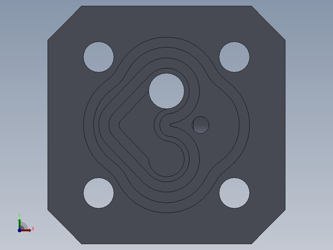 液压齿轮泵箱前视图